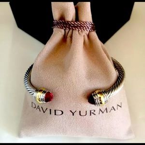 David Yurman Cable Bracelet Red Garnet